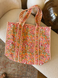 Quilted Tote bag pink
